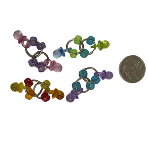Four Pack Mini Dummies and Beads Foot Toy