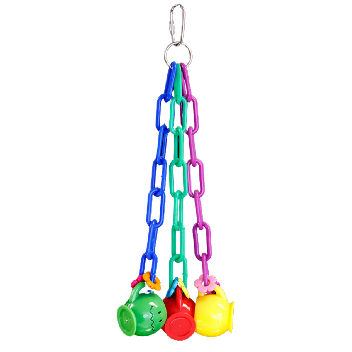 3 Cutie Mugs On Plastic Chains Bird Toy