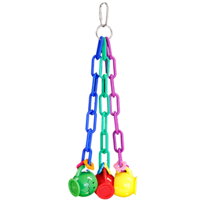 3 Cutie Mugs On Plastic Chains Bird Toy