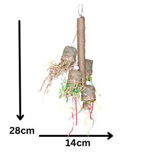 4 Hanging Upside Down Baskets Bird Toy