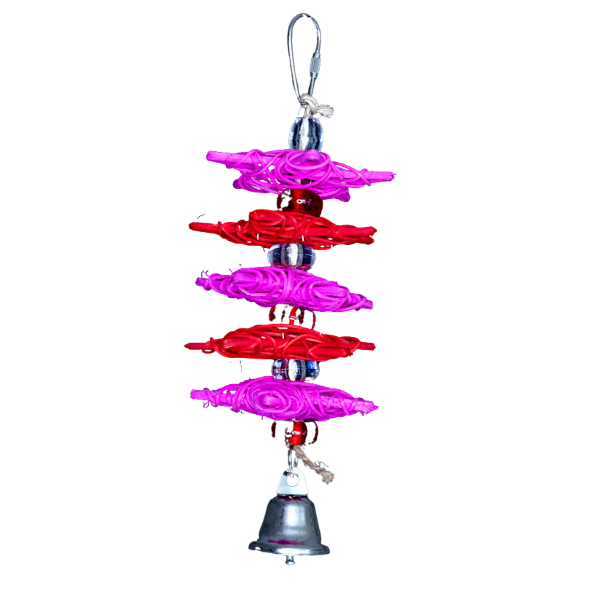 5 Coloured Cane Stars Bird Toys