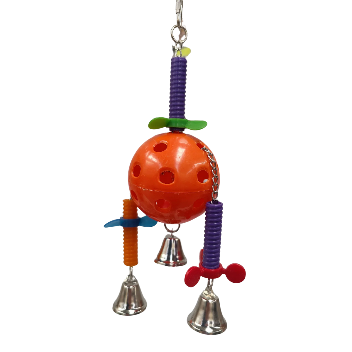 Ball with Hanging Spinners Bird Toy