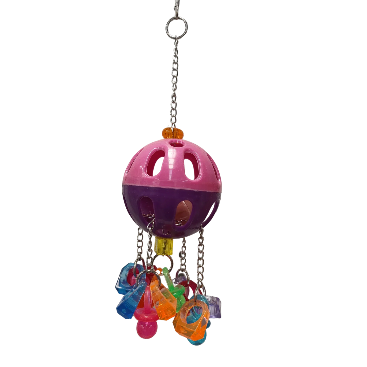 Ball with Pull Rings and Dummies Bird Toy