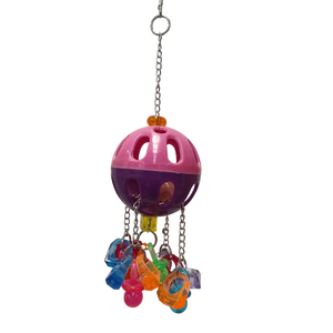 Ball with Pull Rings and Dummies Bird Toy