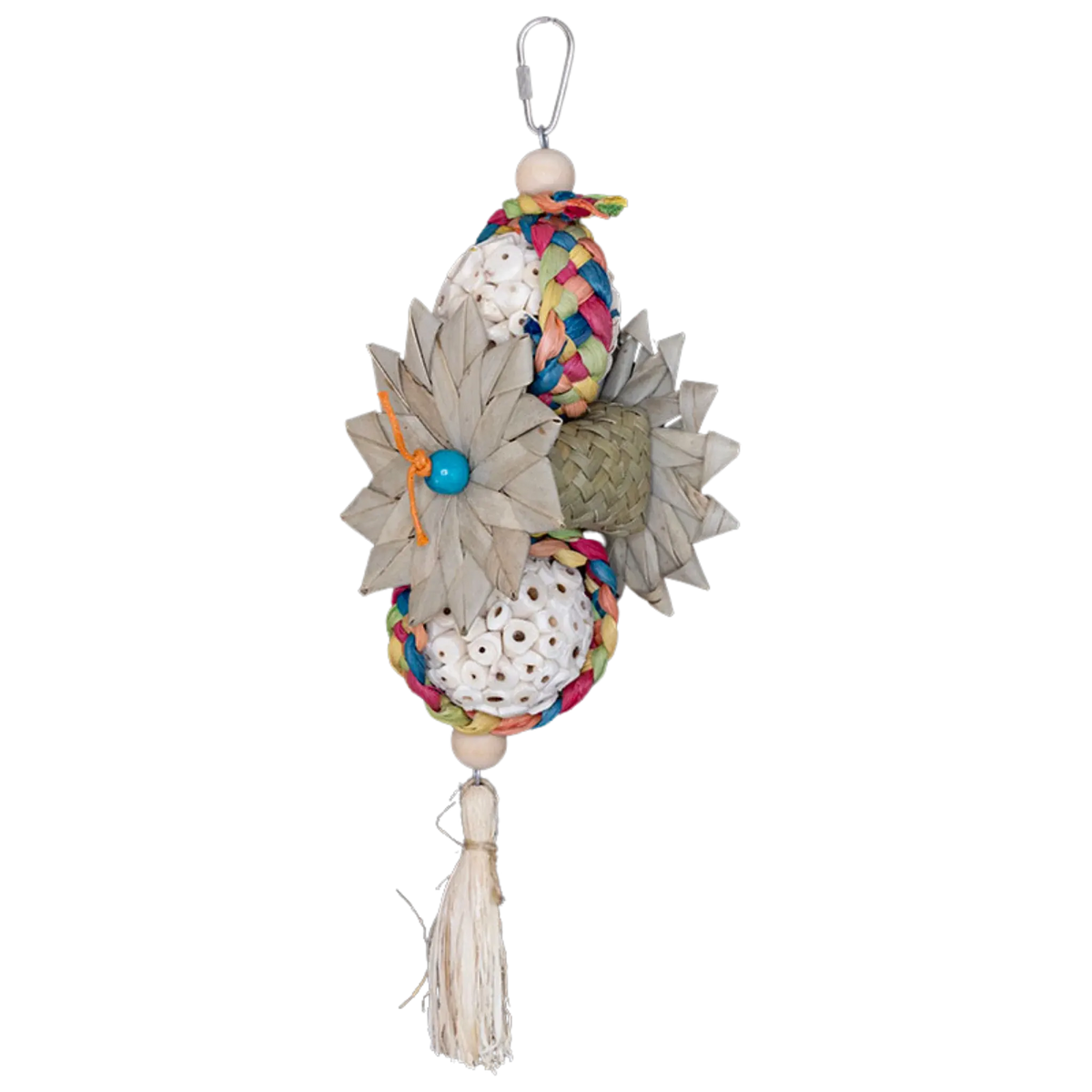Balsa Balls with Palm Flowers Bird Toy