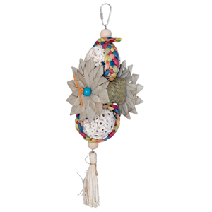 Balsa Balls with Palm Flowers Bird Toy