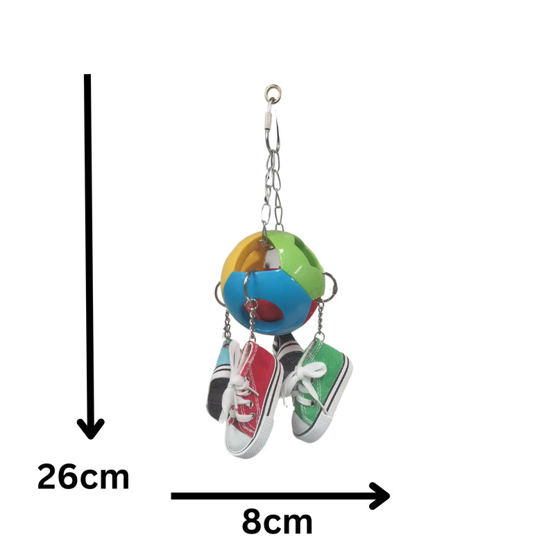 Ball with 4 Shoes Bird Toy