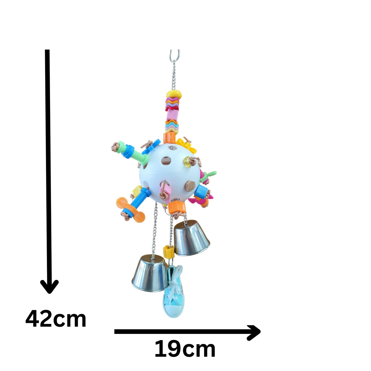 Ball with Large Bells and Shoe Bird Toy