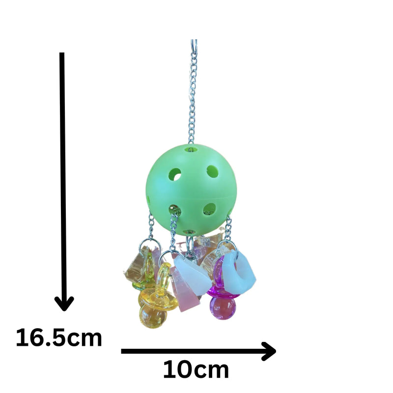 Ball with Rings and Dummies Bird Toy