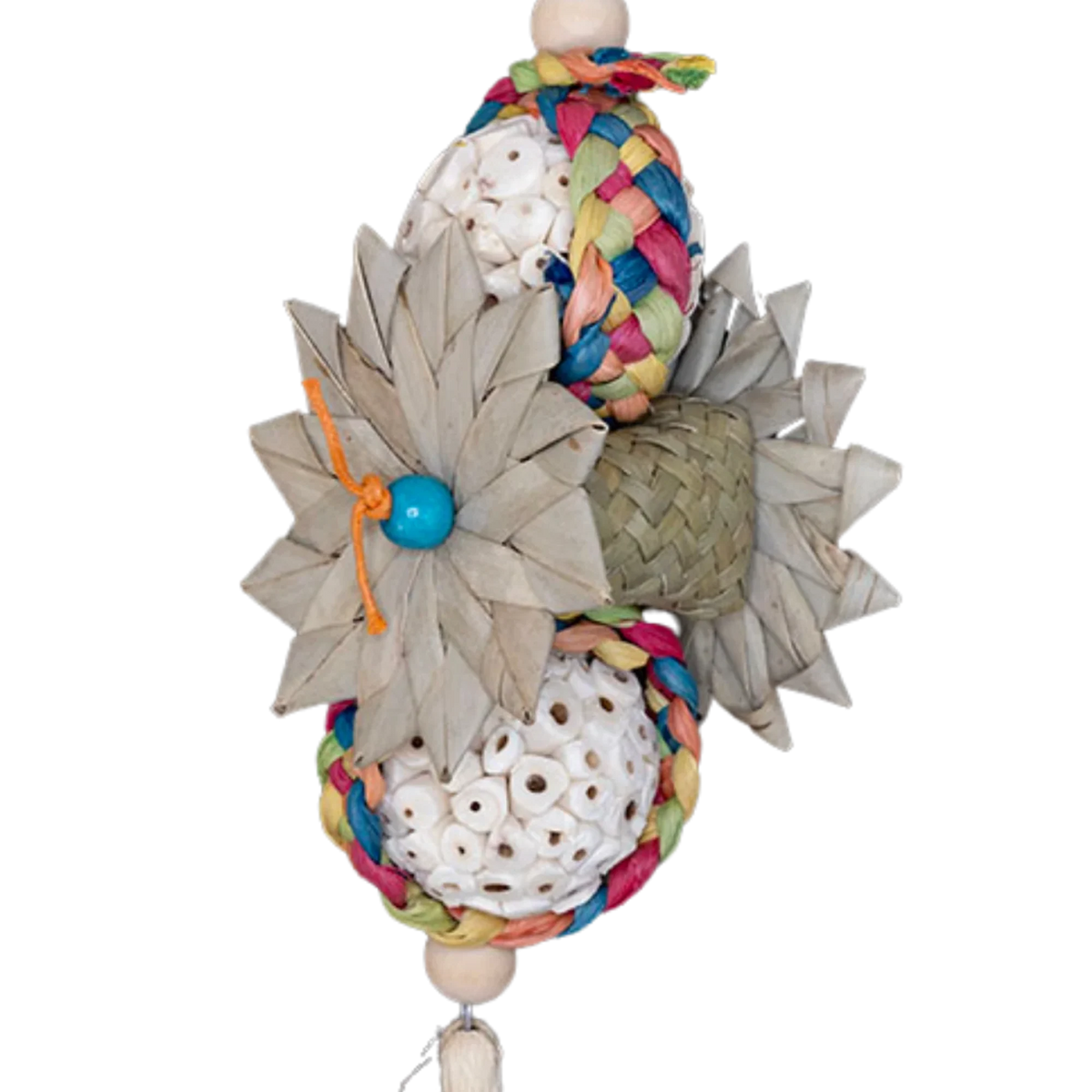 Balsa Balls with Palm Flowers Bird Toy