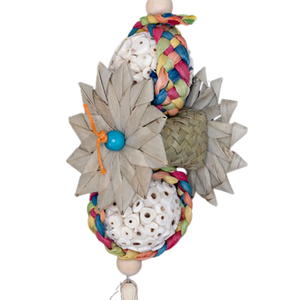 Balsa Balls with Palm Flowers Bird Toy