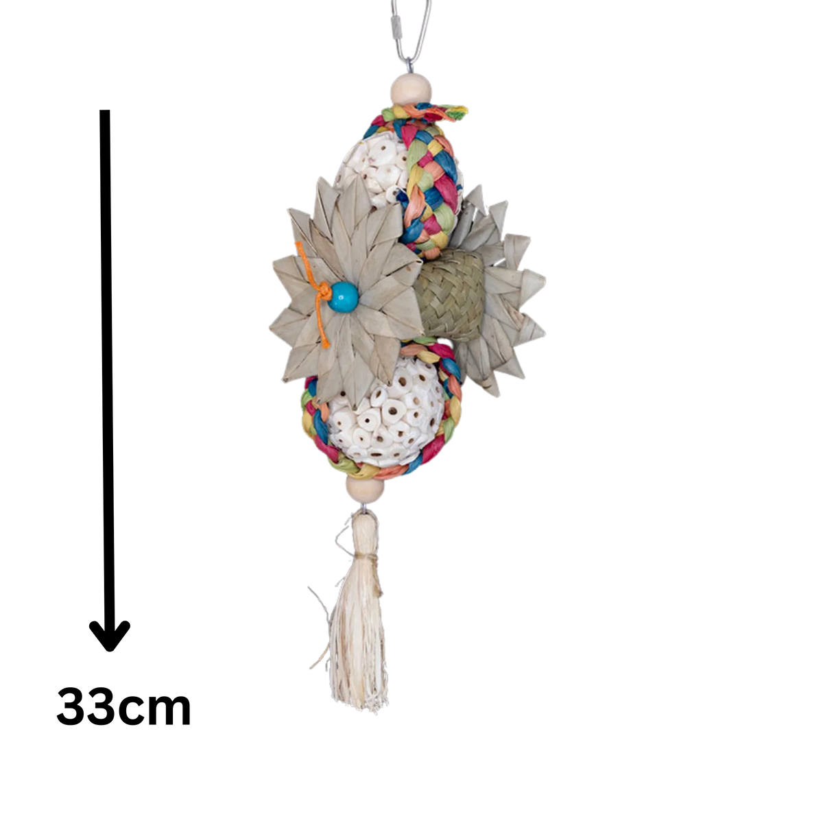 Balsa Balls with Palm Flowers Bird Toy