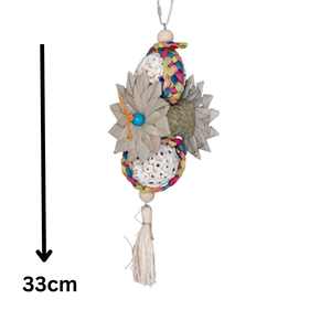 Balsa Balls with Palm Flowers Bird Toy