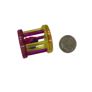 Yellow and Purple Barrel Foot Toy