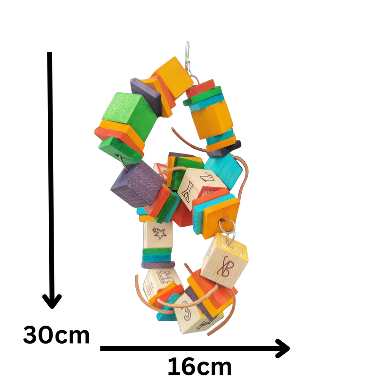 Block 8 bird Toy
