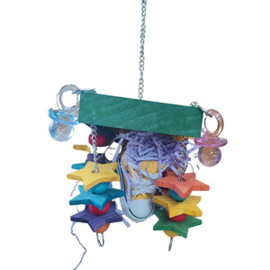 Block with Shoe and Stars Bird Toy