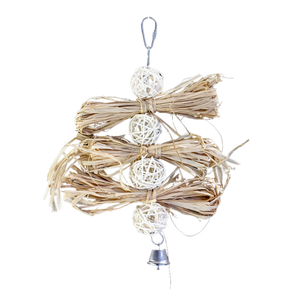 Cane Balls and Palm Leaves Bird Toys