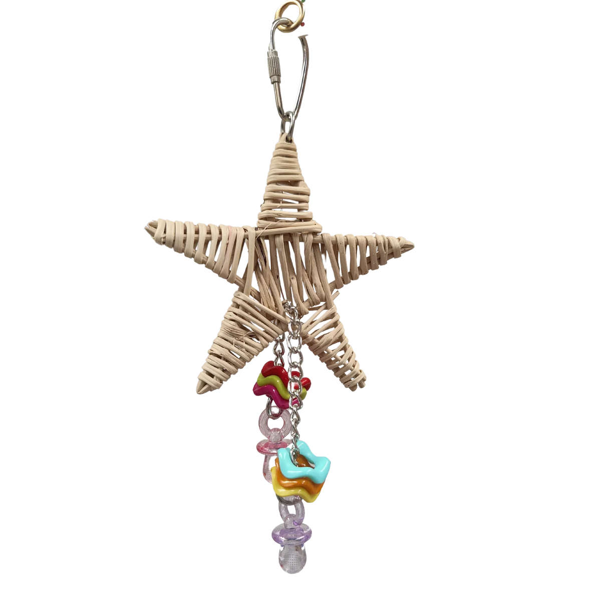 Cane Star with Beads Bird Toy