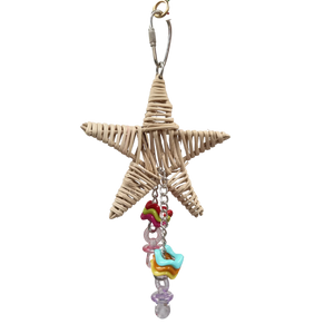 Cane Star with Beads Bird Toy