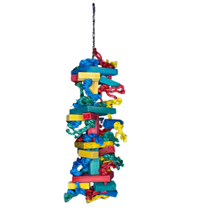 Coloured Blocks and Sisal Bird Toy