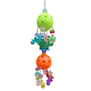 Cactus and Two Balls bird Toy
