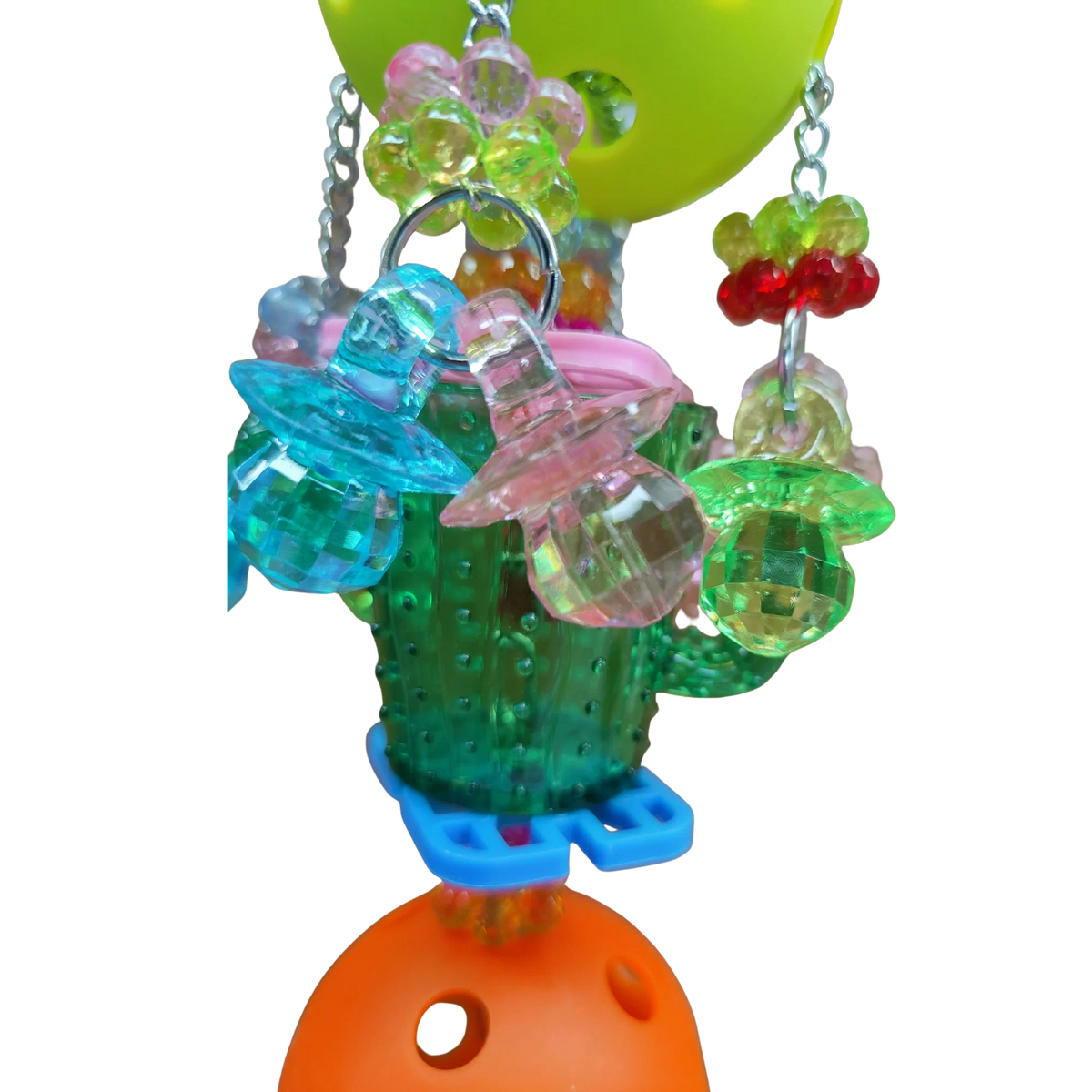 Cactus and Two Balls bird Toy