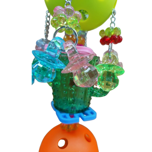 Cactus and Two Balls bird Toy