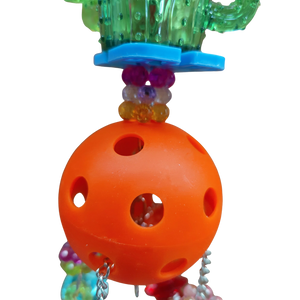 Cactus and Two Balls bird Toy