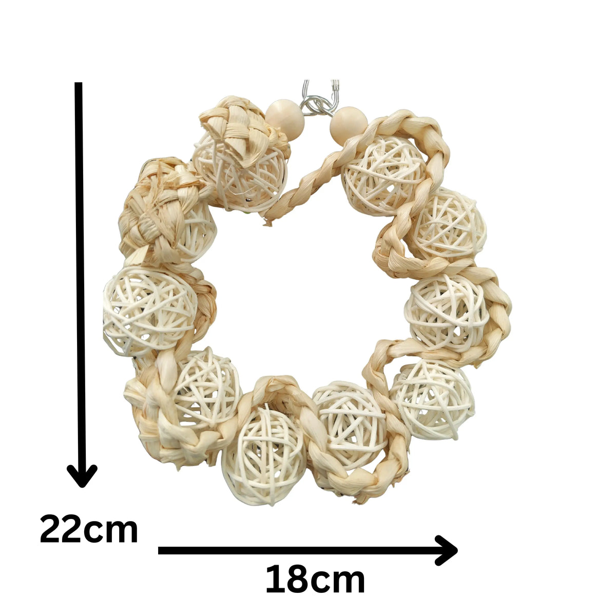 Cane Ball Weave Ring Bird Toy