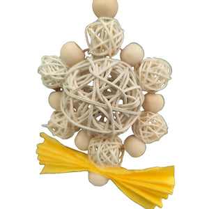 Cane Ball and Ring of Cane Balls Bird Toy