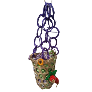 Strawberry Basket Hanging Bird Toy