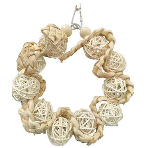 Cane Ball Weave Ring Bird Toy