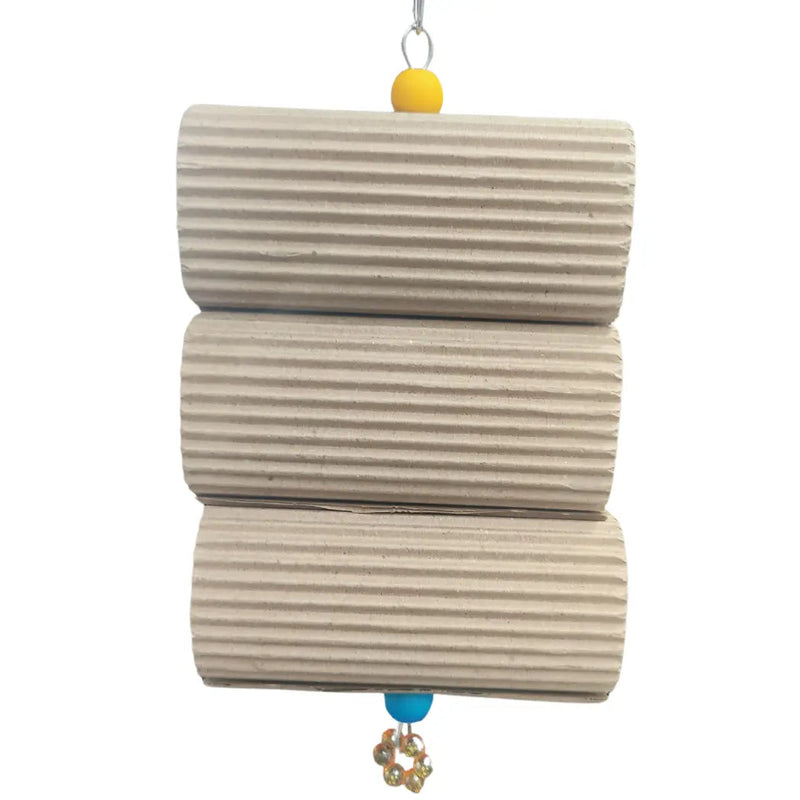 Cardboard Rolled Blocks Bird Toy