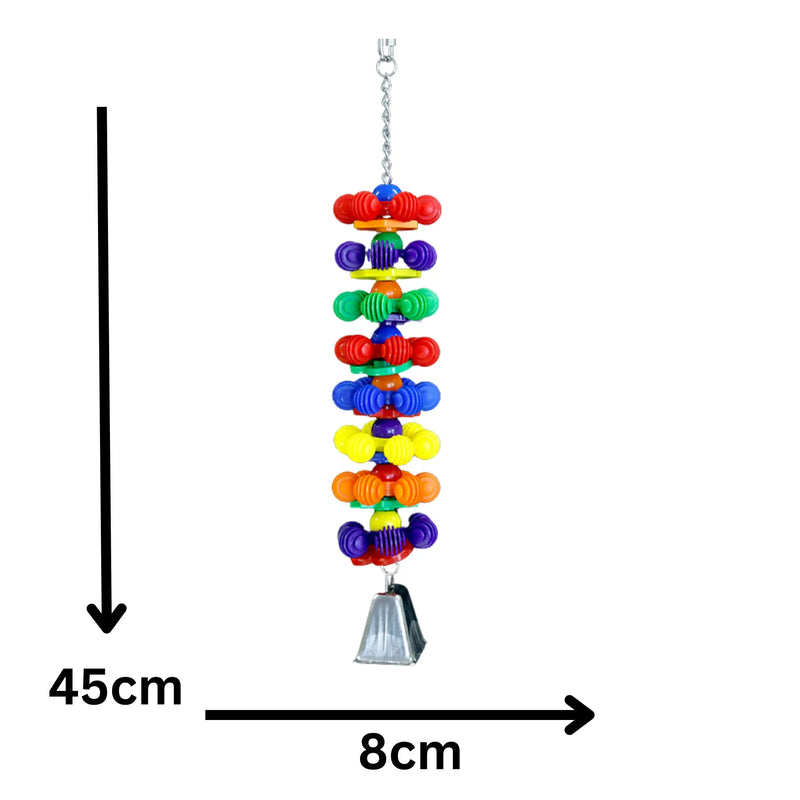 Chunky Plastic Bird Toy With Cow Bell