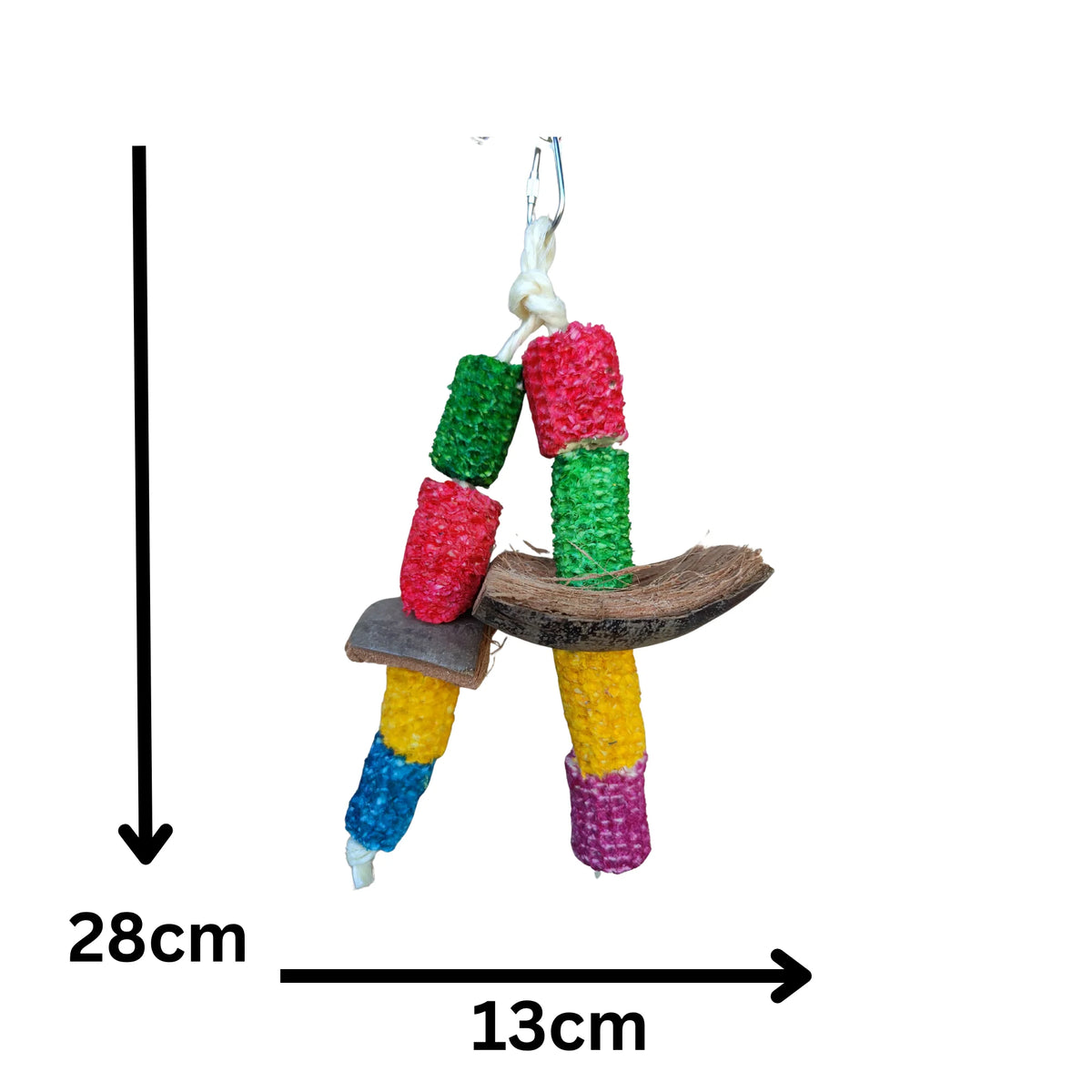 Coconuts Corn Husk Dangle Bird Toy