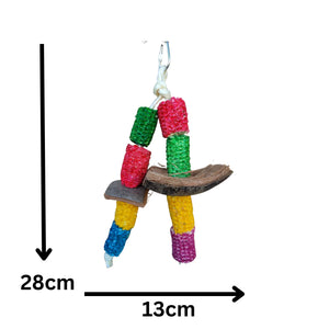 Coconuts Corn Husk Dangle Bird Toy
