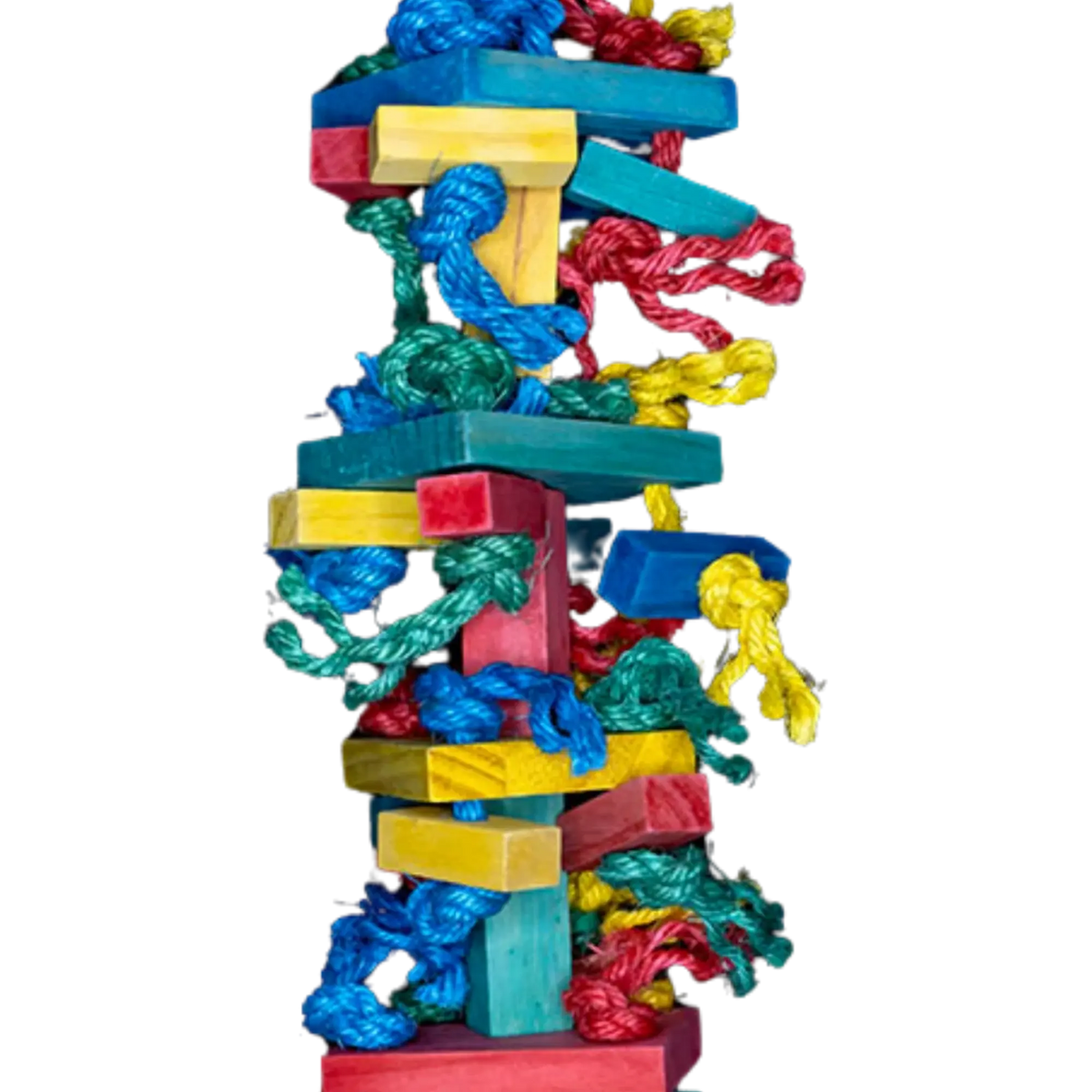Coloured Blocks and Sisal Bird Toy