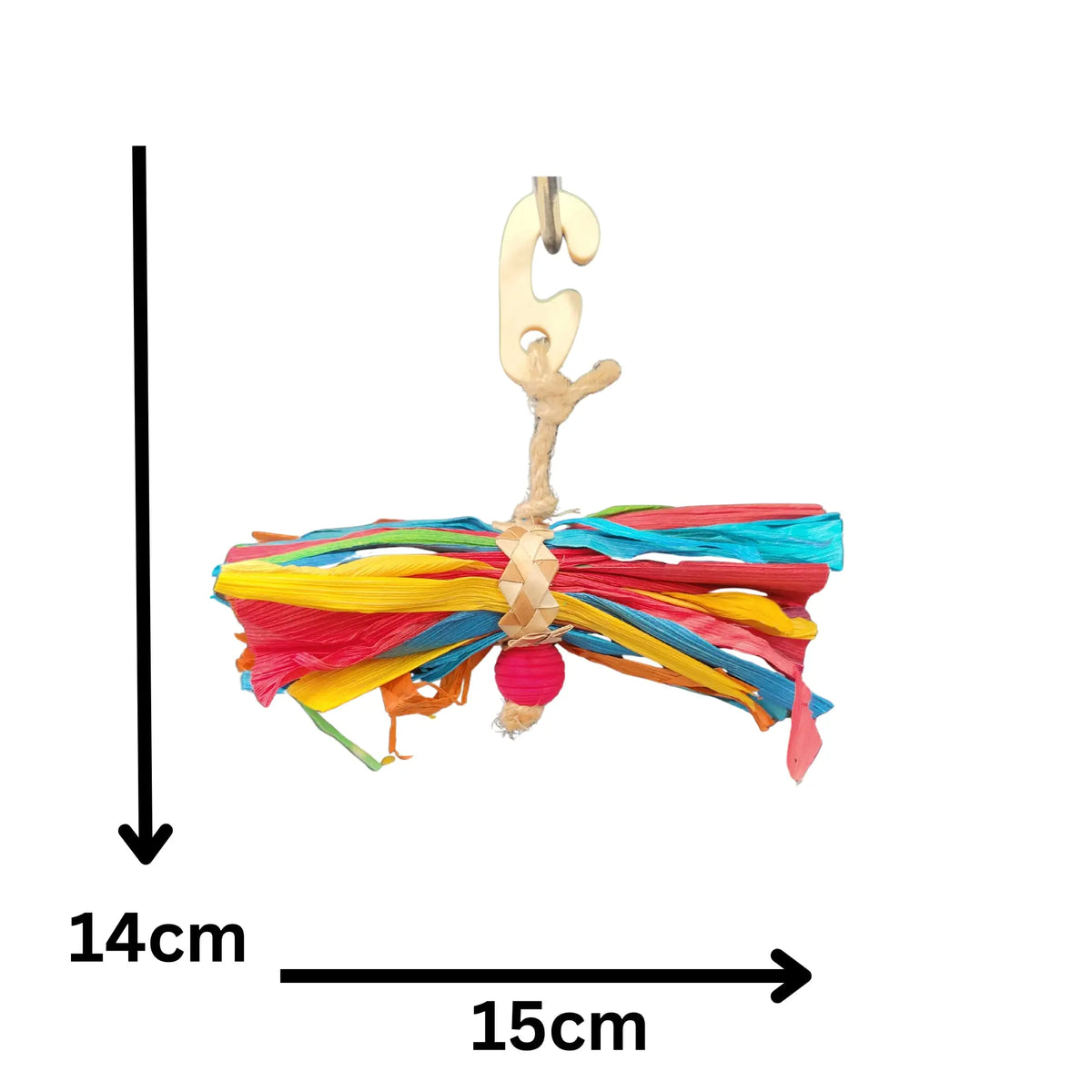 Coloured Bow Bird Toy