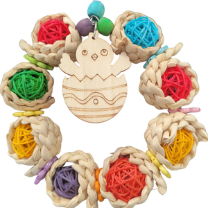 Coloured Chick Ring Bird Toy