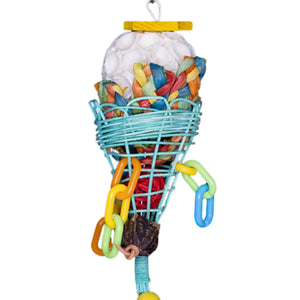 Coloured Cone Bird Toy