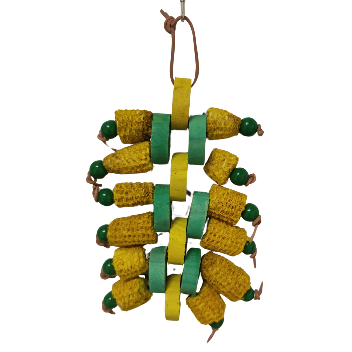 Coloured Corn Husks Bird Toy