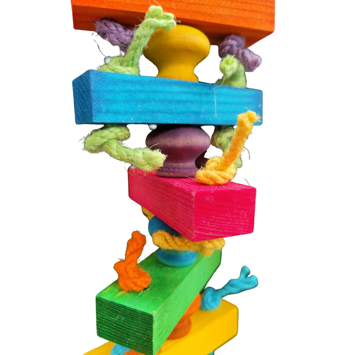 Coloured Door Knob Tower Bird Toy