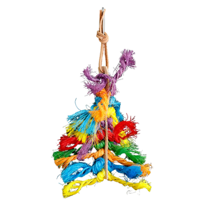 Coloured Rope Knotted Bird Toy