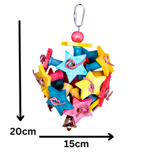 Coloured Stars Bird Toy