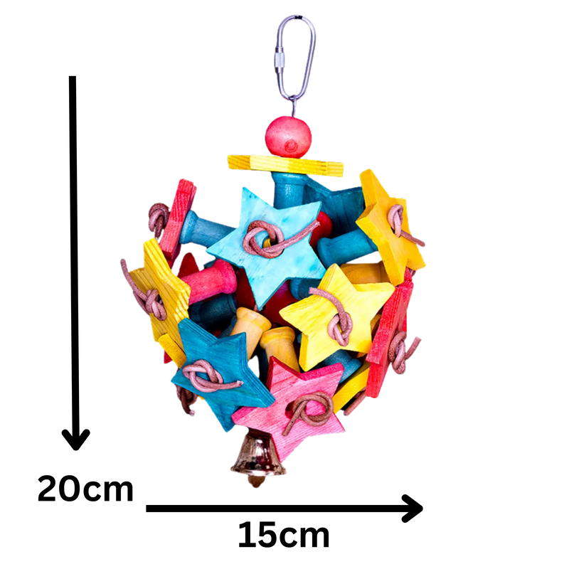 Coloured Stars Bird Toy
