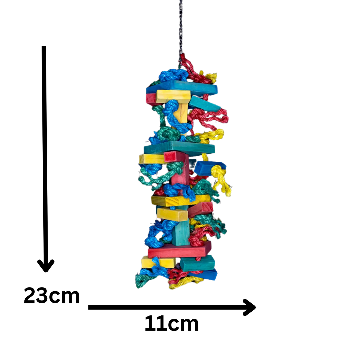 Coloured Blocks and Sisal Bird Toy