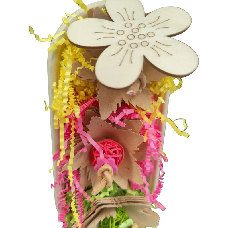 Container of Flowers Bird Toy