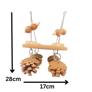 Cork Pine Platform Bird Toy