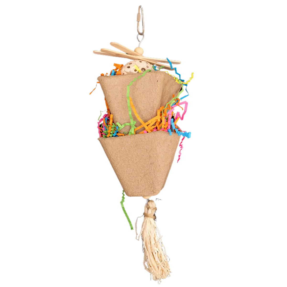 Double Cardboard Cups Bird Toy