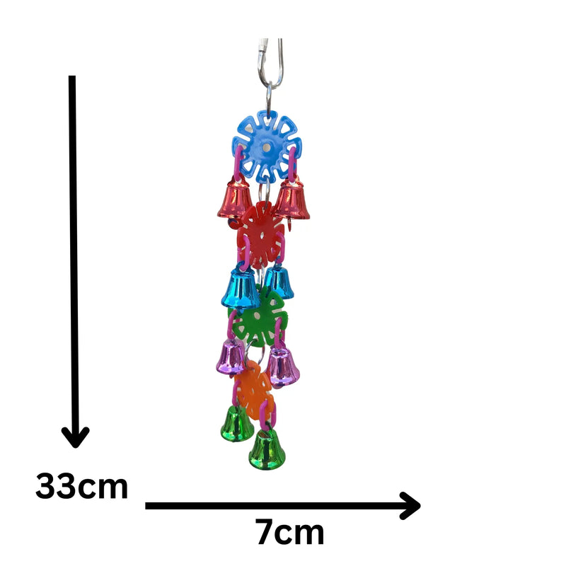 Discs and Bells Bird Toy